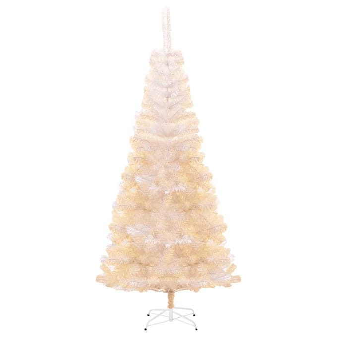 vidaXL - Kunstkerstboom - met - iriserende - uiteinden - 180 - cm - PVC - wit
