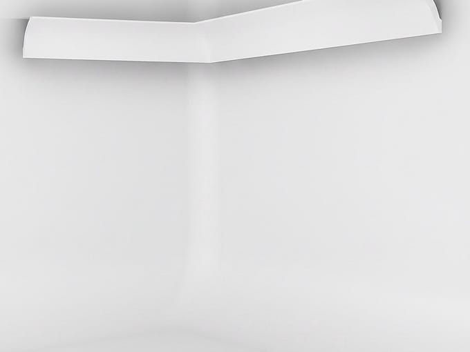 Vente-unique Set van 3 kroonlijsten voor plafond van polystyreen L290 x H5 cm wit - RENODA