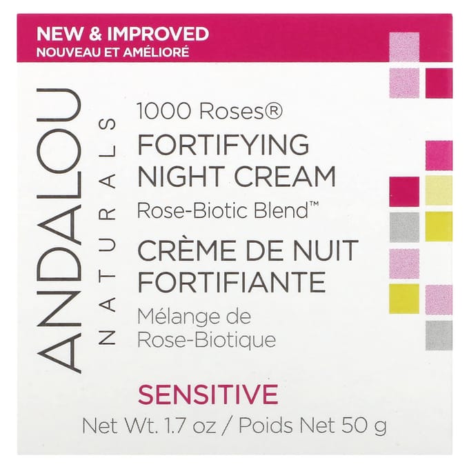 1000 Roses, Crème de Nuit Fortifiante, Peaux Sensibles, 50G (1.7 oz) white