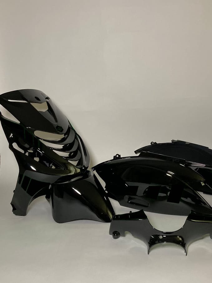 Piaggio Zip Stickerset - Striped - Zwart