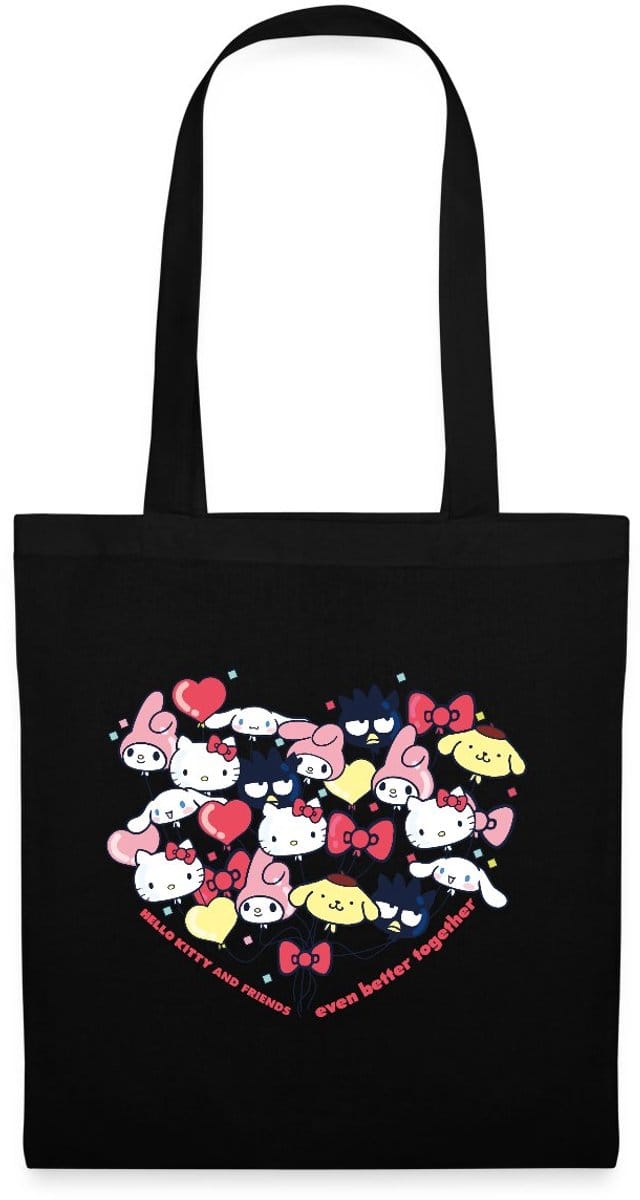 Hello Kitty En Vrienden Ballonnen In Hartvorm Tas Van Stof Schoudertas