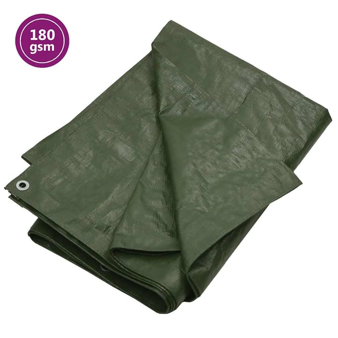 vidaXL - Dekzeil - 180 - g/m² - 8x8 - m - HDPE - groen