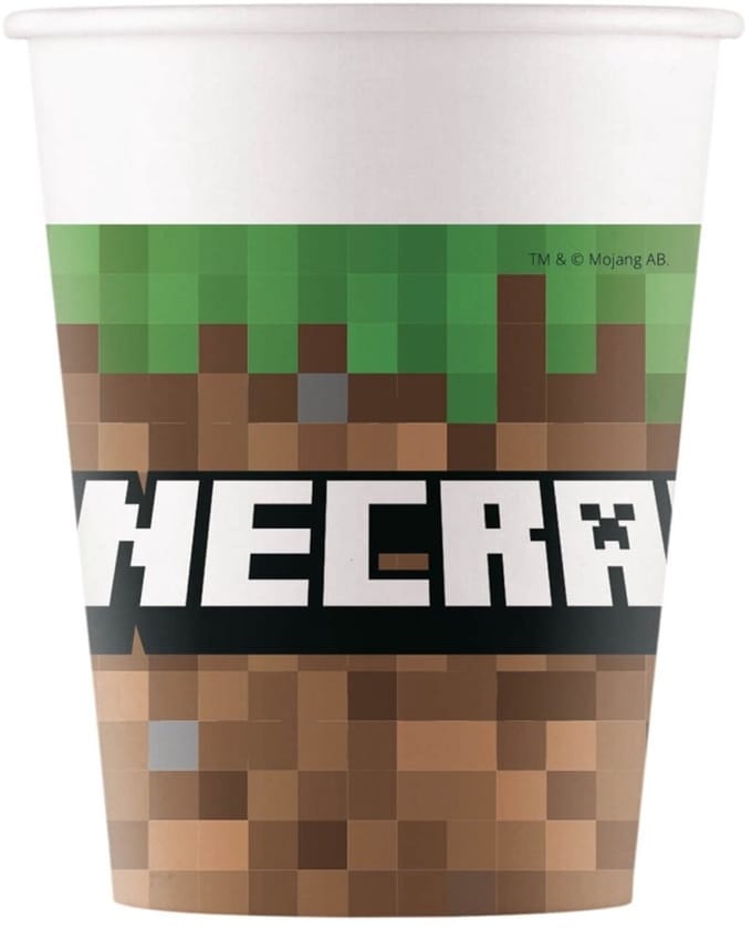Herbruikbare Minecraft Party Bekers (250ml)
