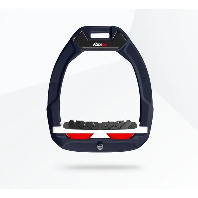 Veiligheidsbeugels voor paardrijden Schuin Ultra Grip Groen/Wit/Rood Flex-On Safe-On