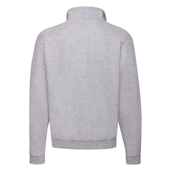 Fruit of the Loom Heren Classic Sweatshirt met Kwart Ritssluiting (Heide Grijs)