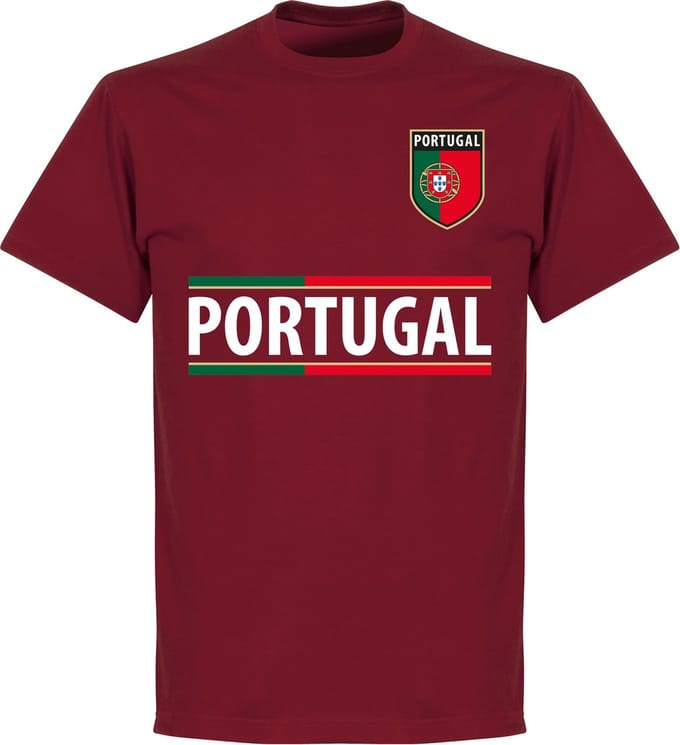 Portugal Team T-Shirt - Bordeaux Rood - M
