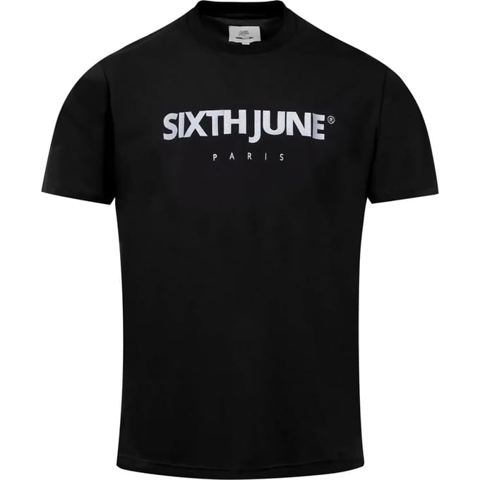 T-shirt met geborduurd logo Parijs Sixth June