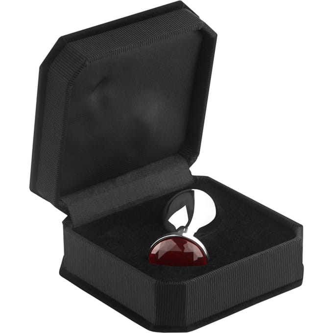 Rimba - Buttplug Klein Met Rood Kristal 3 x 7.3 cm