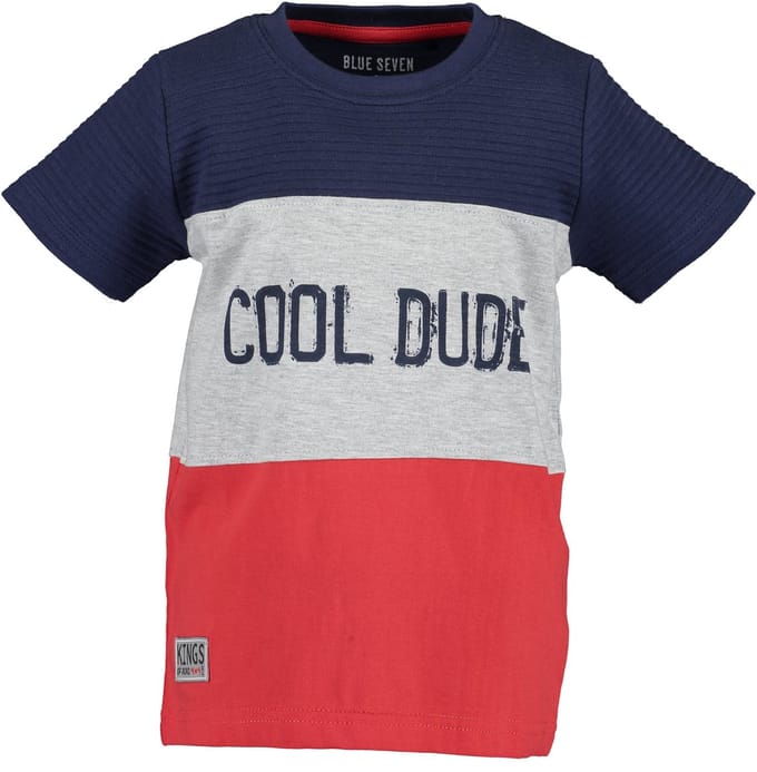 Blue Seven - Jongens - Rood t-shirt Cool Dude - Maat 92