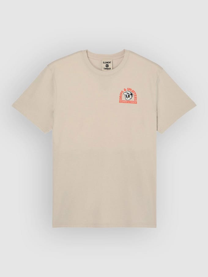 Element Drips T-shirt Met Korte Mouwen Beige M Man