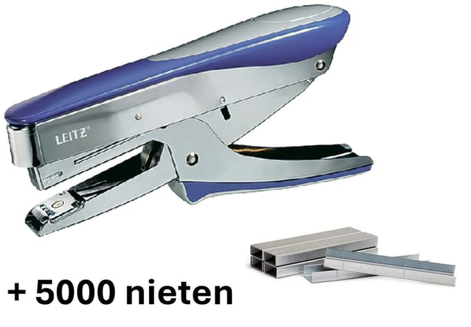 Niettang Leitz - P3 - 30 vel - blauw + 5000 nieten (voordeelset)