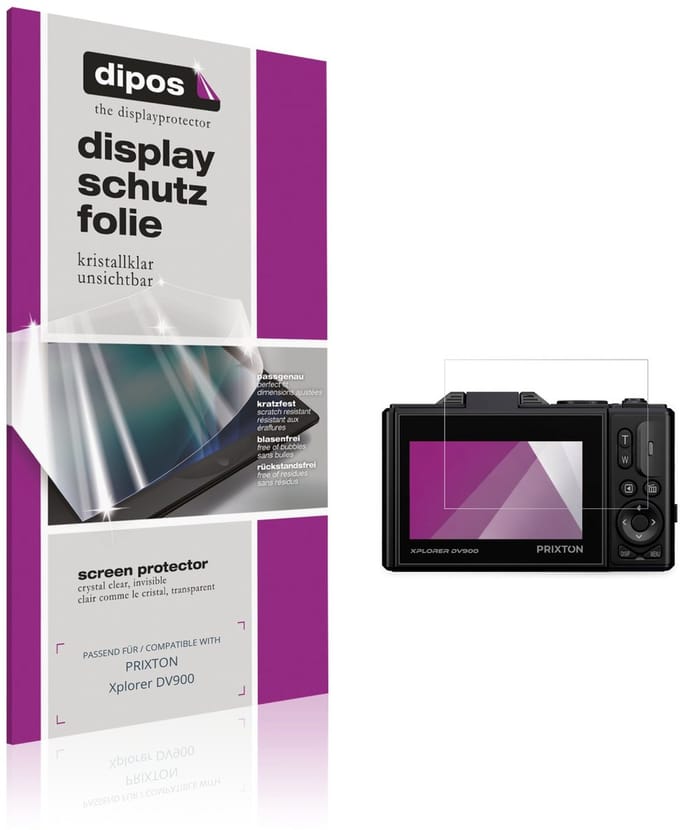dipos – 4x Beschermfolie geschikt voor PRIXTON Xplorer DV900 | Krasbestendige & heldere Screenprotector Ultra-Thin