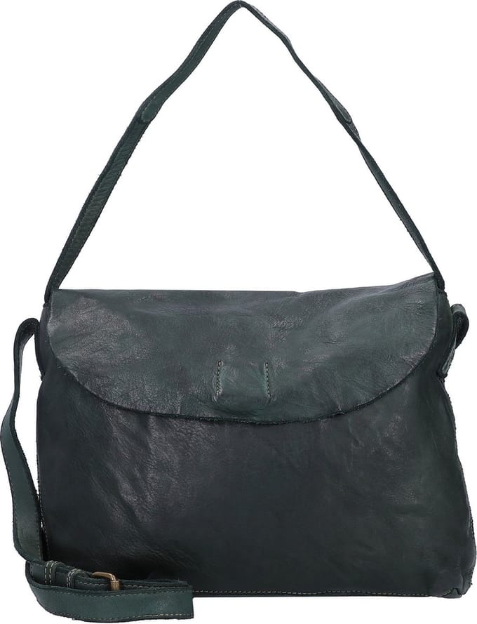 HAROLD'S Leren Schoudertas Submarine Shoulderbag Green Donkergroen