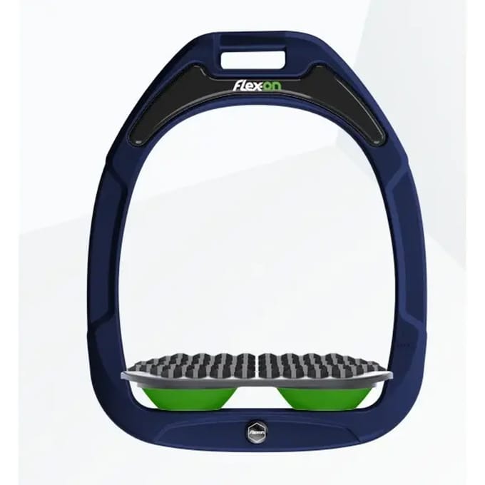 Endurance stijgbeugels Marine/Grijs/Groen Flex-On Green Composite