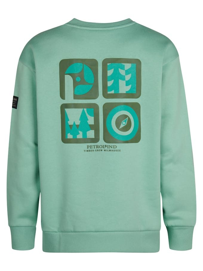 Petrol Industries - Jongens Backprint Sweater Pocono - Blauw