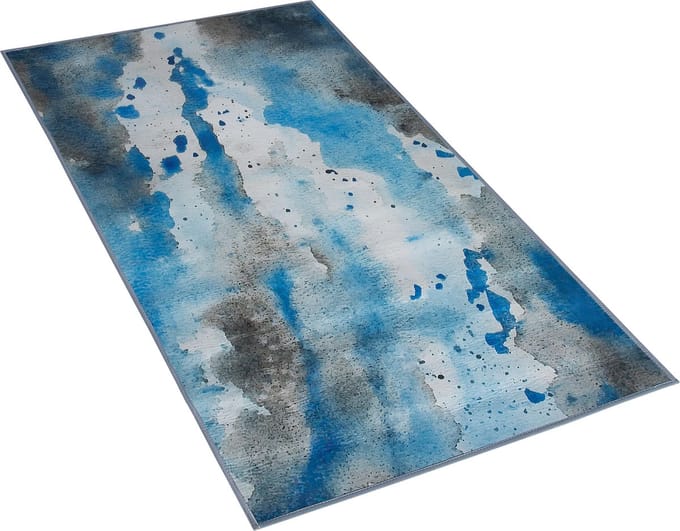 BOZAT - Laagpolig vloerkleed - Lichtblauw - 80 x 150 cm - Polyester