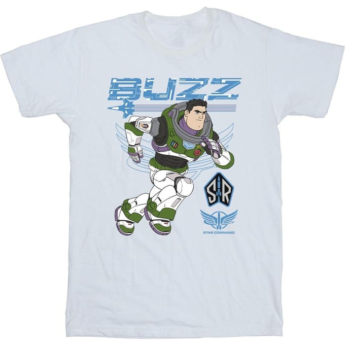 Disney Jongens Lightyear Buzz Run To Action T-Shirt (Wit)