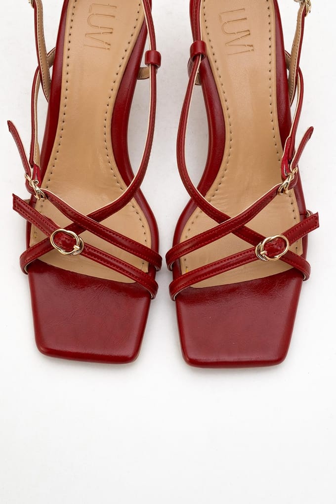 Chaka Vierkante Teen Stiletto Sandaal (Dames)