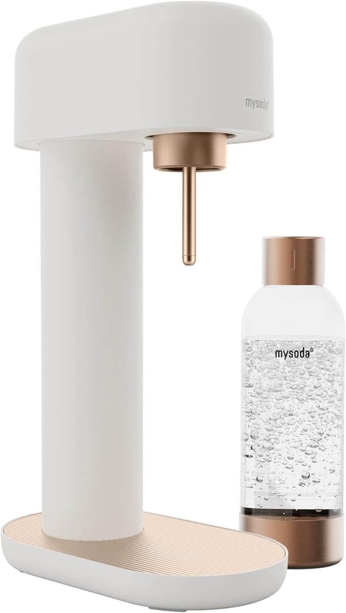 Mysoda Ruby 2 White Copper - aluminium, design bruiswatertoestel - incl 1 waterfles