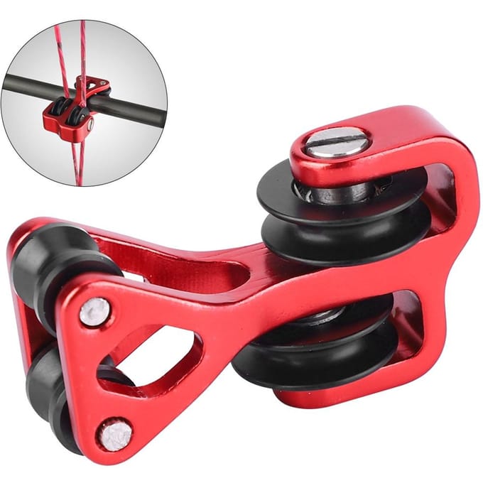 Aluminiumlegering Boogschieten Compound Boog Kabelgeleider Snuscheider Rollergeleider Rood Red