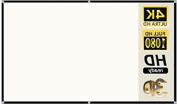 Projectiescherm - Draagbaar scherm - Thuisbioscoop creëren - Anti-licht canvas - 60 inch - Wit