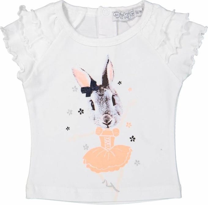 Dirkje kinderkleding Dirkje meisjes tshirt konijn danseres - 56