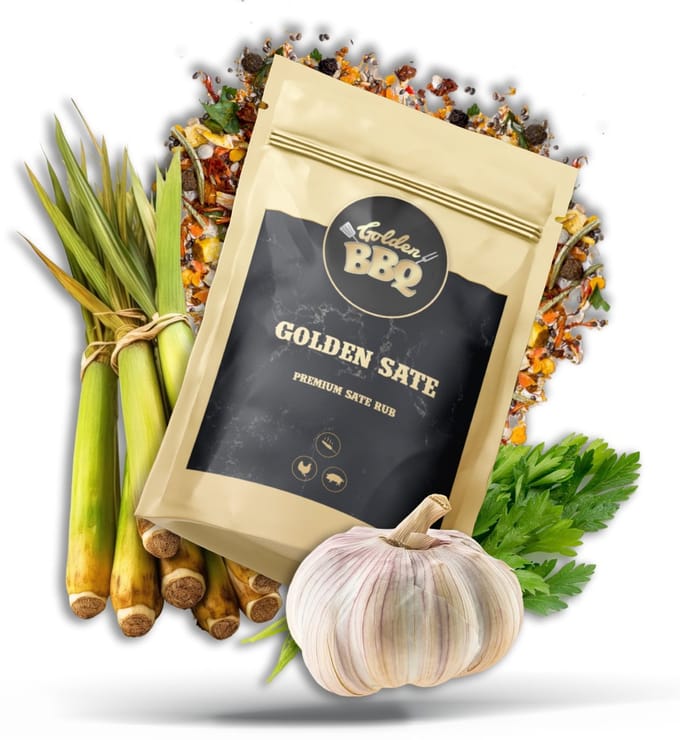 Golden BBQ - Golden Sate - BBQ Rub - Kruidenmix - Saté Marinade - 200 gram