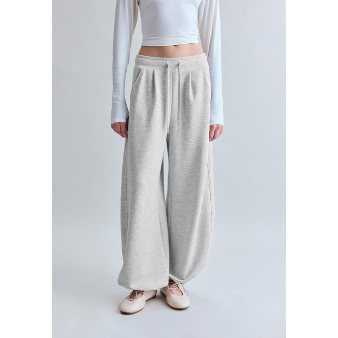 Stradivarius Barrel-joggingbroek met zachte touch en stoppers  Grijs melange M