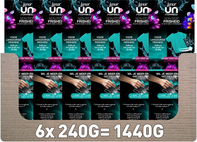 Lenor Unstoppables Geurbooster Fresh Scent - 6 x 240 gram - Wasparfum
