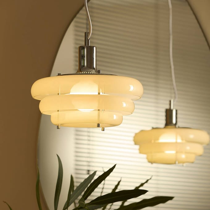 MARKET SET hanglamp Sunset Ø 28 cm, mistwit, glas, E27
