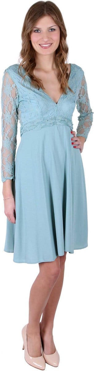 John Zack groene midi-jurk