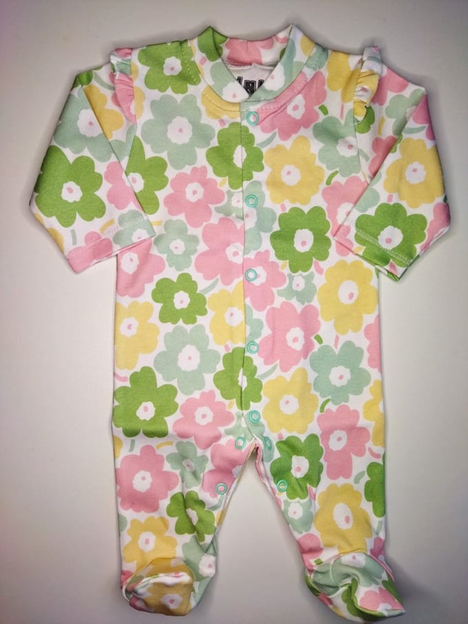Nini - Boxpakje/Slaappakje/Pyjama Fleur - Maat 56 - 0 t/m 2 maanden