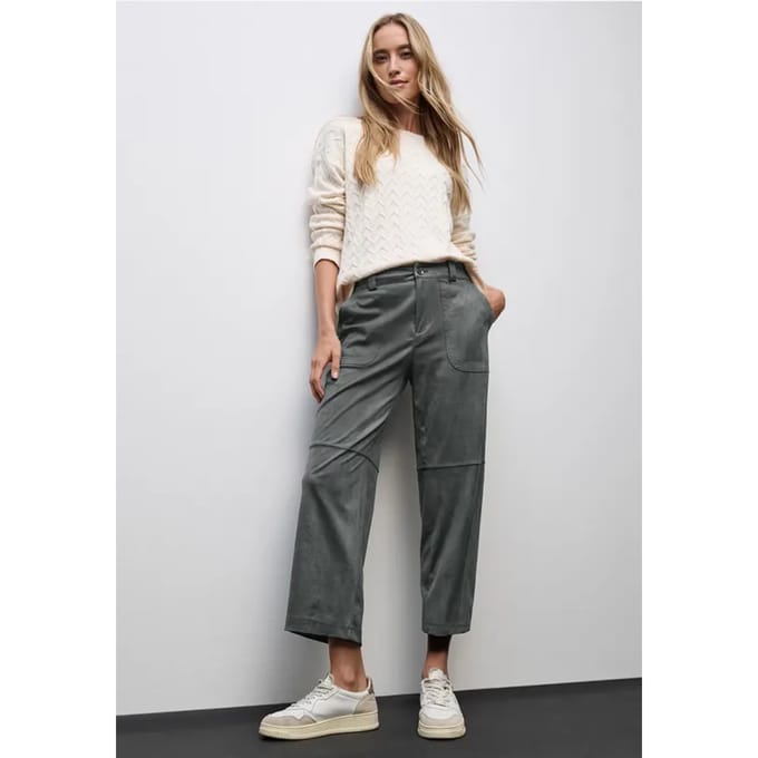 Fluwelen broek met rechte pijpen
