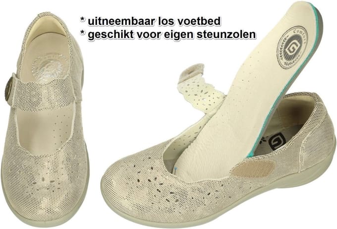 G-comfort -Dames - beige - ballerina's & mocassins - maat 39