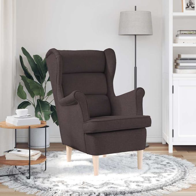 vidaXL - Fauteuil - 74x84x100 - cm - stof - donkerbruin