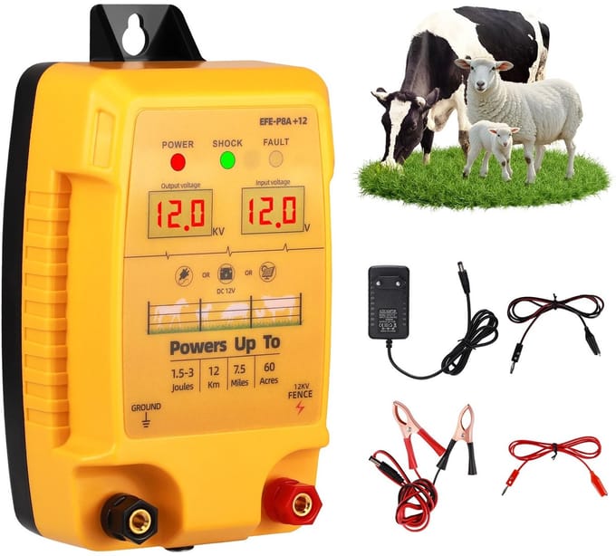 Cellista Elektrische Hek Energizer 3J - Schrikdraad Apparaat - Hekschrikker - 12KM - 12V - Draagbare Controller