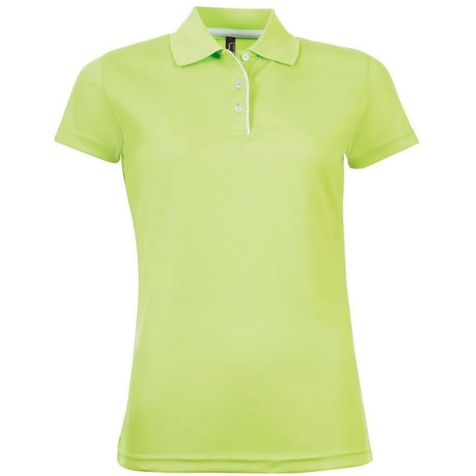 SOLS Dames/dames Performer korte mouw Pique Polo Shirt (Appelgroen)