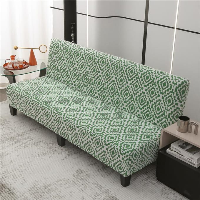 Stretch Sofahoes Opvouwbare Slaapbank Slipcovers Bankhoes zonder Armleuning Elastisch Hoeslaken voor Slaapbank S gray