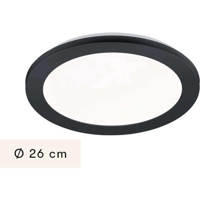 Shadora Plafondlamp Ø 26 cm Ruri Mat Zwart