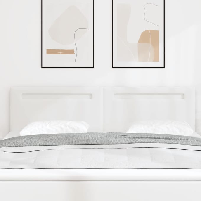 vidaXL - LED - Hoofdbord - Wit - 180 - cm - Kunstleer
