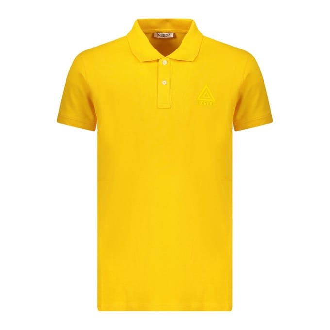 Geel Poloshirt Met Logo Van Een Ijsbergdriehoek
