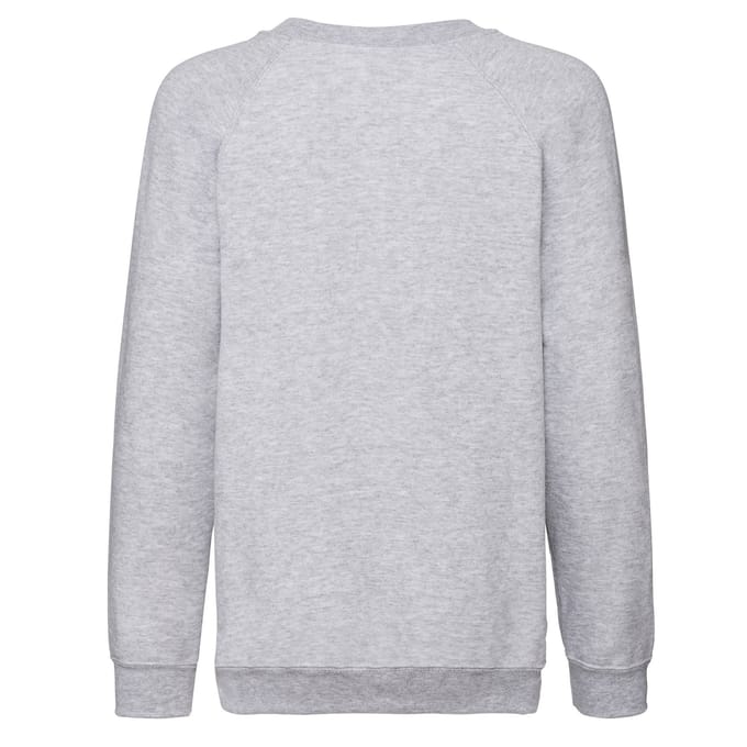 Fruit of the Loom Kinder/Kids Klassiek Heather Raglan Sweatshirt (Heide Grijs)