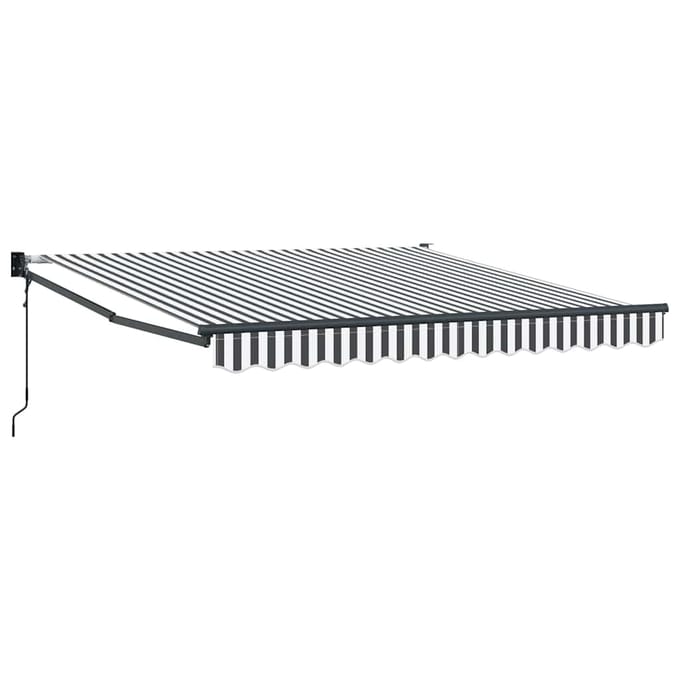 vidaXL - Uitschuifbare - luifel - Geel - met - Witte - Frame - 3 - x - 2,5 - m