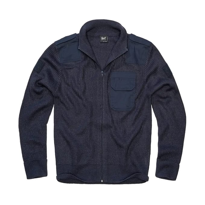 Brandit - BW Cardigan Sweater/trui met rits - S - Donkerblauw