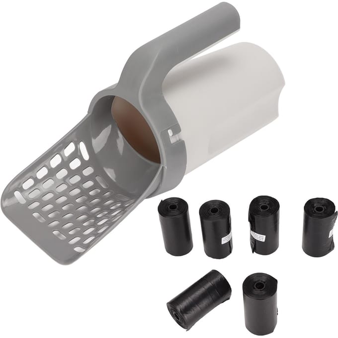Kattenbakschep Afneembaar Lekdicht Multifunctioneel Geïntegreerde Kattenbakschep voor Katten Huisdieren white