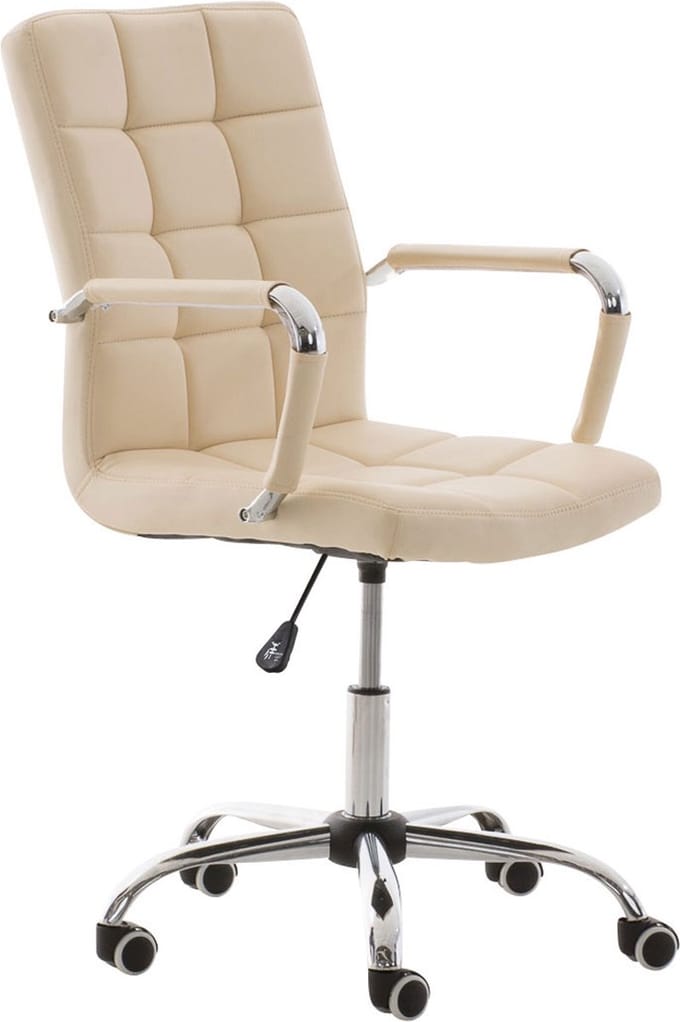 CLP Deli V2 Bureaustoel - Ergonomisch - Voor volwassenen - Kunstleer - creme
