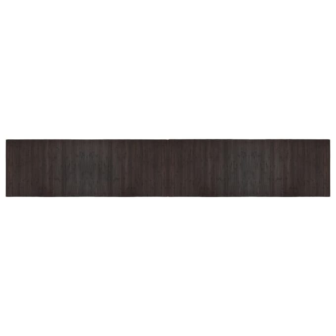 vidaXL - Vloerkleed - rechthoekig - 70x400 - cm - bamboe - donkerbruin