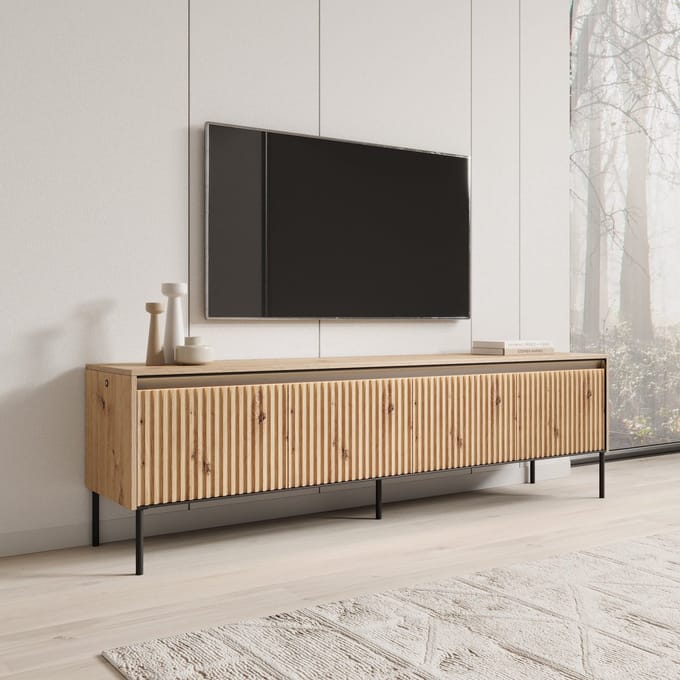 Meubella - TV-Meubel Timoteo - Eiken - 193 cm