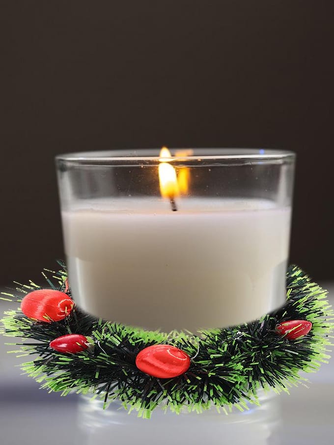 Kaarskrans Kerstkrans Kerstboomkrans Kaarsguirlande black