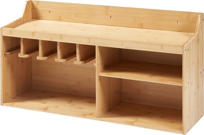 Gereedschap wandrek Gjemnes 86x25x45 cm bamboe